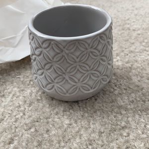 Erin Condren ceramic vase, plantar, cup gray